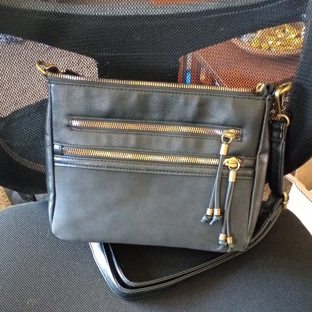 NWOT Maurice's Faux Leather Black Crossbody Bag